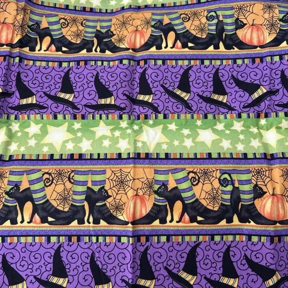 Witchy Poo by Deb Grogan Halloween Theme Cotton Quilting Fabric Lot 6 Pc